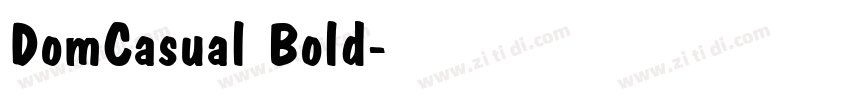 DomCasual Bold字体转换